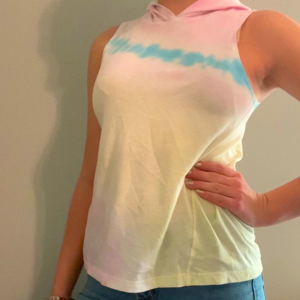 Tie dye tank with hoodie girls size 12